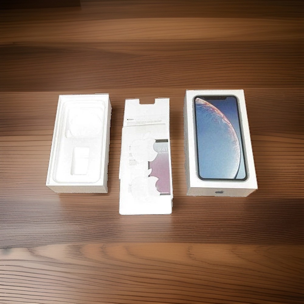 Apple iPhone XR Blue 64 GB Empty Box Replacement Documents & Stickers (No Cube)